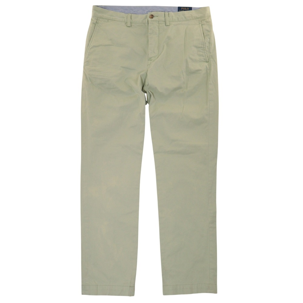 Polo Ralph Lauren Chino Pants Men 33/32 Stretch Straight Fit Sage Green *FLAWS